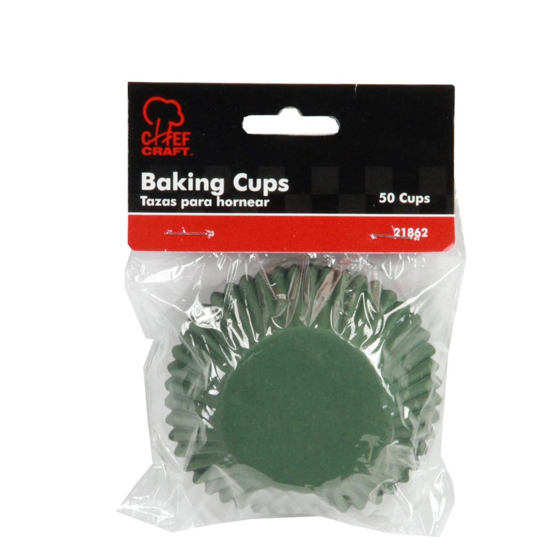 Chef Craft Classic Cupcake Liners, 50 Count, Dark Green - Image 2